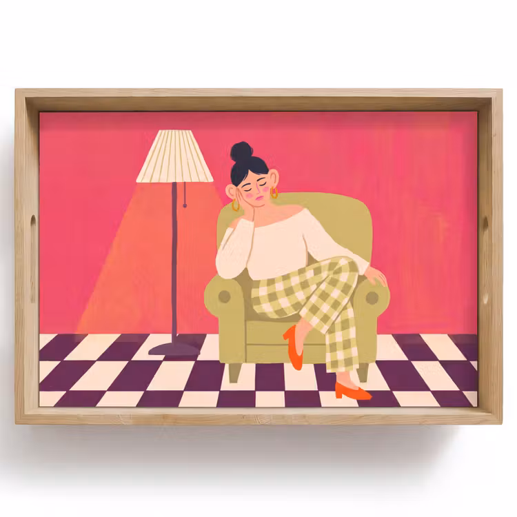Dienblad - Vrouw - Rust - Interieur - Modern - Kunst — 1