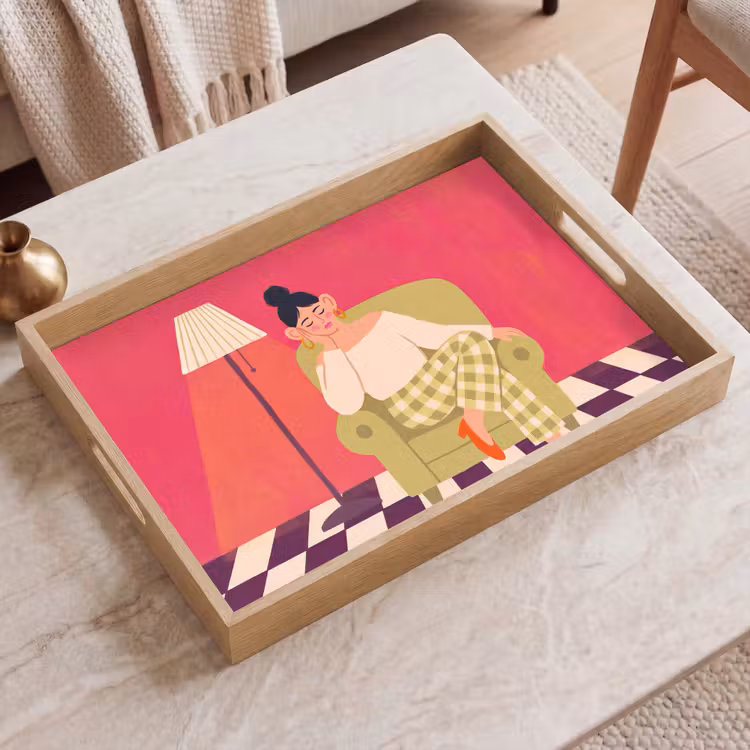 Dienblad - Vrouw - Rust - Interieur - Modern - Kunst — 2