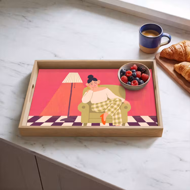 Dienblad - Vrouw - Rust - Interieur - Modern - Kunst — 4