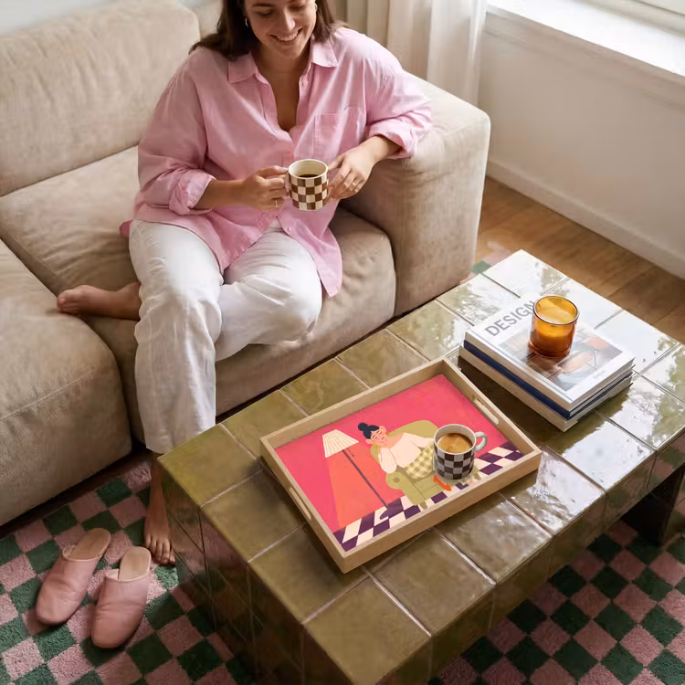 Dienblad - Vrouw - Rust - Interieur - Modern - Kunst — 6