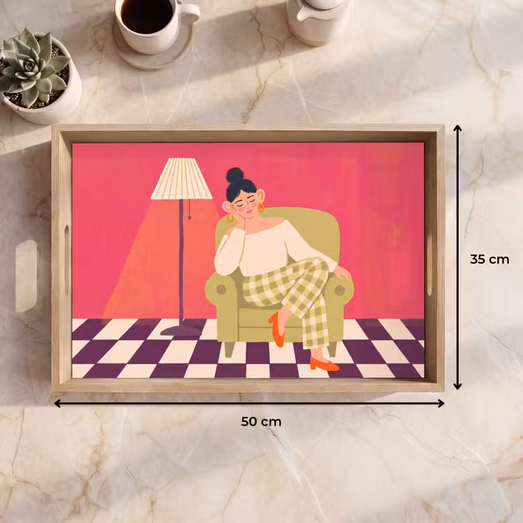Dienblad - Vrouw - Rust - Interieur - Modern - Kunst — 9