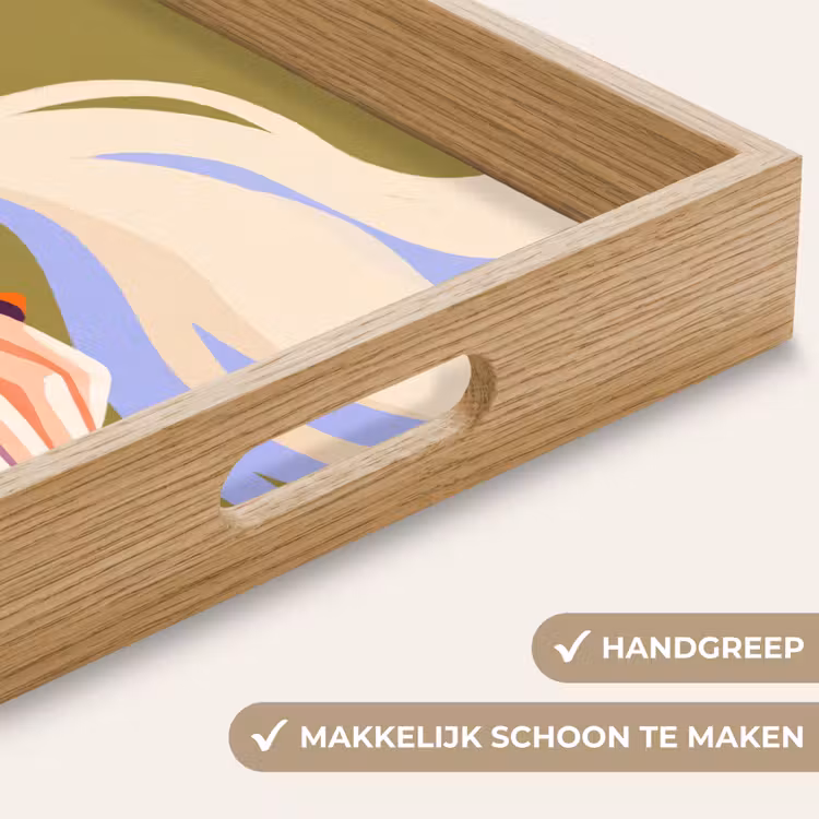 Dienblad - Vrouw - Zonnebril - Portret - Modern - Kleurrijk — 5