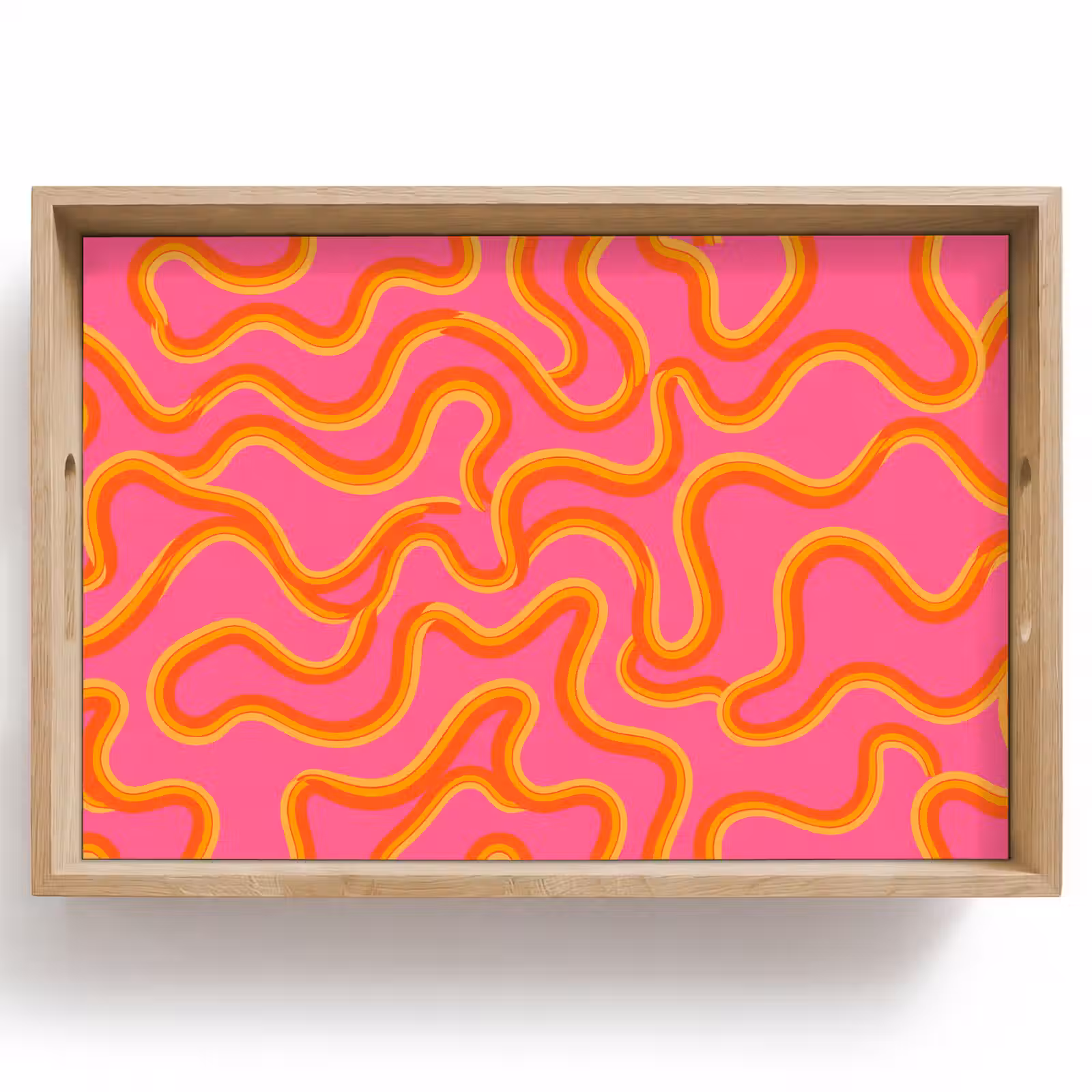 Dienblad - Abstract - Golvende lijnen - Modern - Kleurrijk — 1