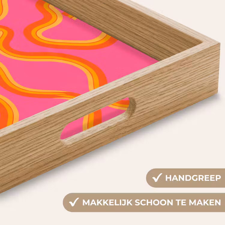Dienblad - Abstract - Golvende lijnen - Modern - Kleurrijk — 5