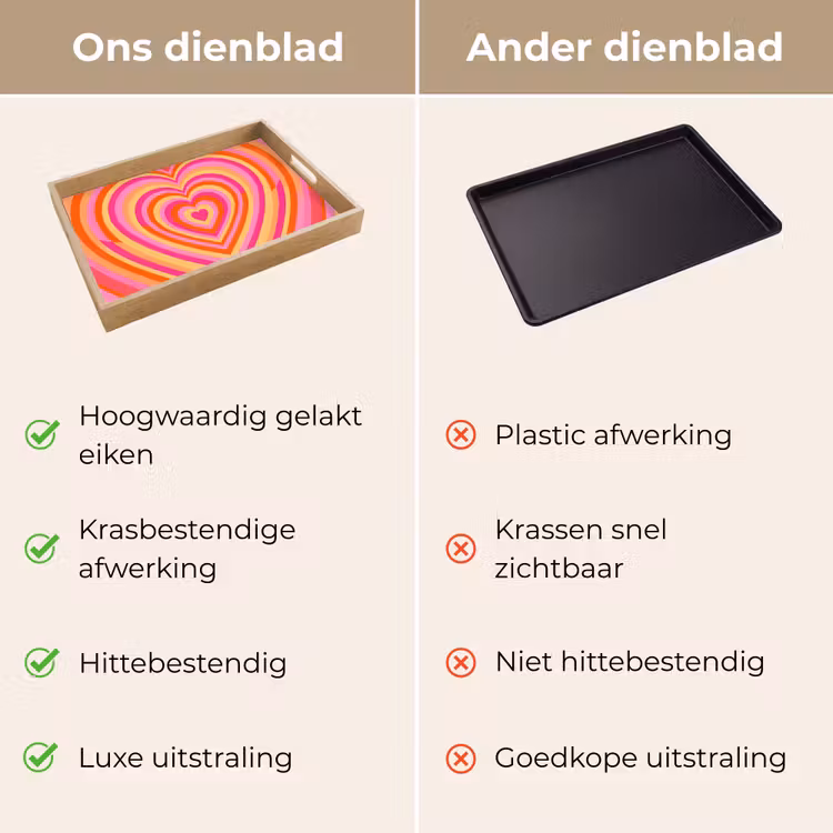 Dienblad - Hart - Concentrisch - Abstract - Liefde - Kleurrijk — 3