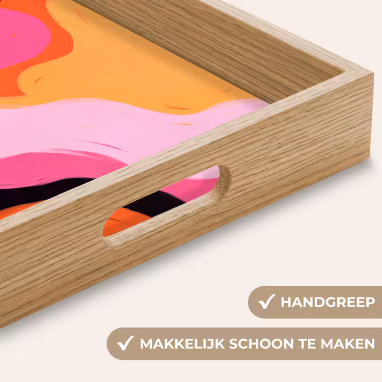 Dienblad - Vrouw - Portret - Kleurrijk - Modern - Kunst — 5