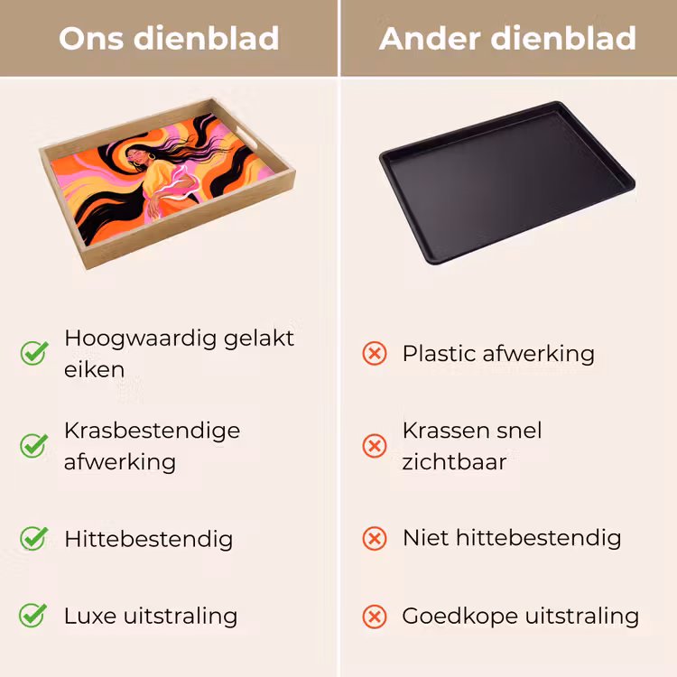 Dienblad - Vrouw - Zonnebril - Abstract - Kleurrijk — 3