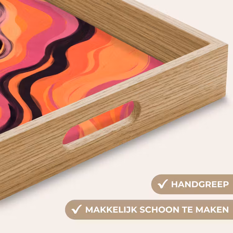 Dienblad - Vrouw - Zonnebril - Modern - Portret - Oranje — 5