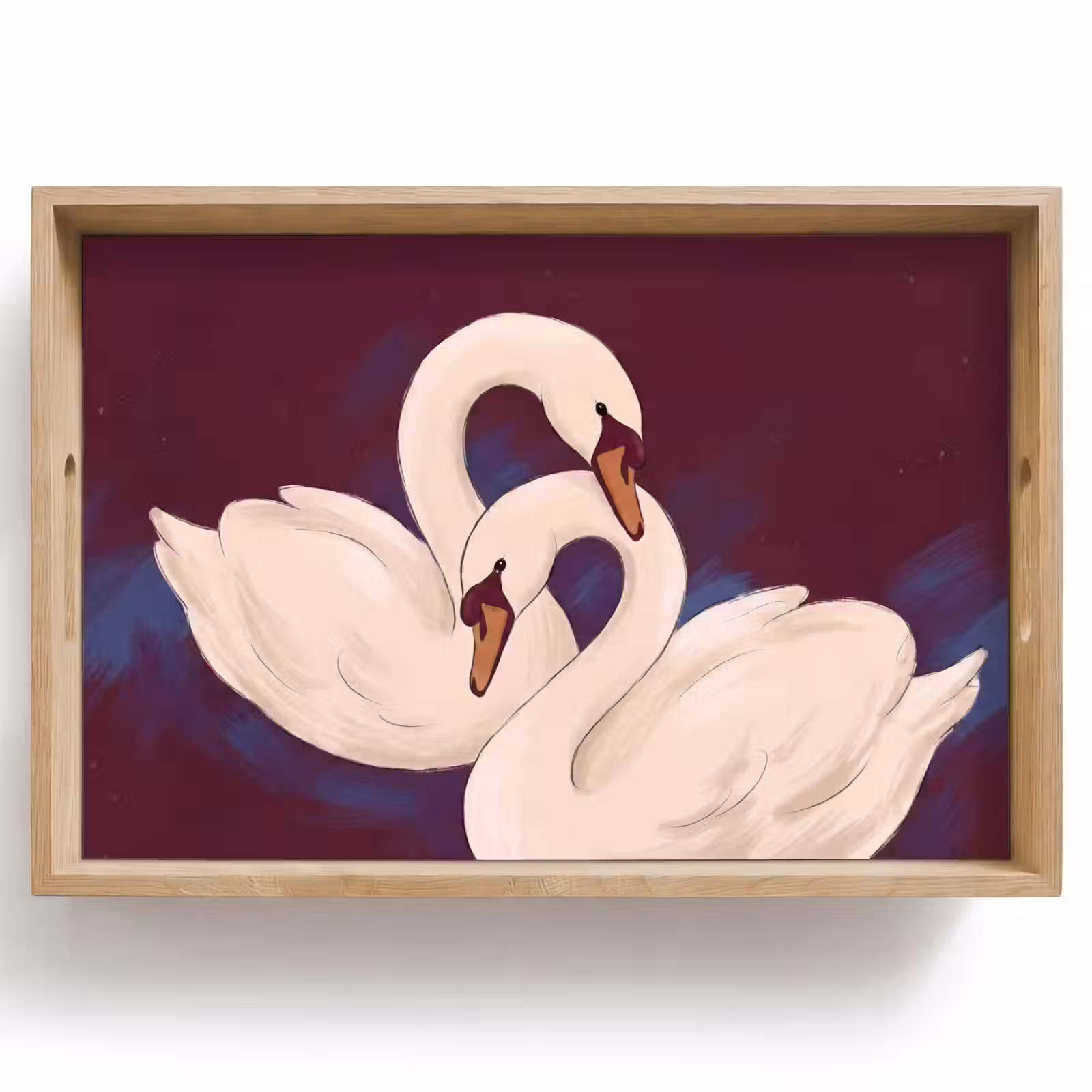 Dienblad - Vogel - Koppel - Liefde - Abstract - Wit — 1