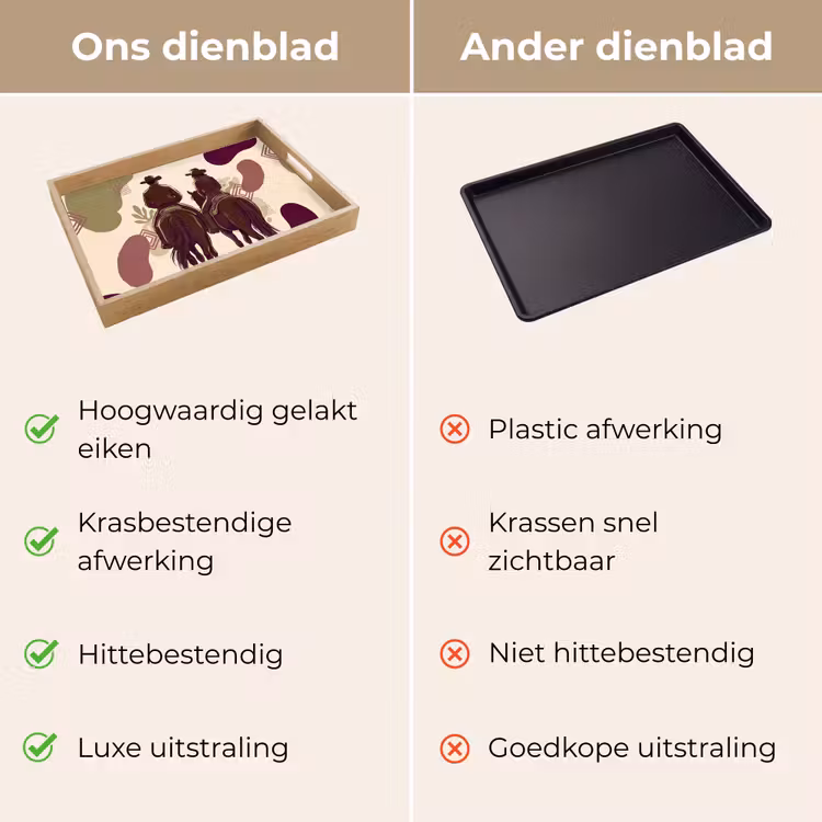 Dienblad - Mensen - Ruiters - Western - Illustratie - Bruin — 3