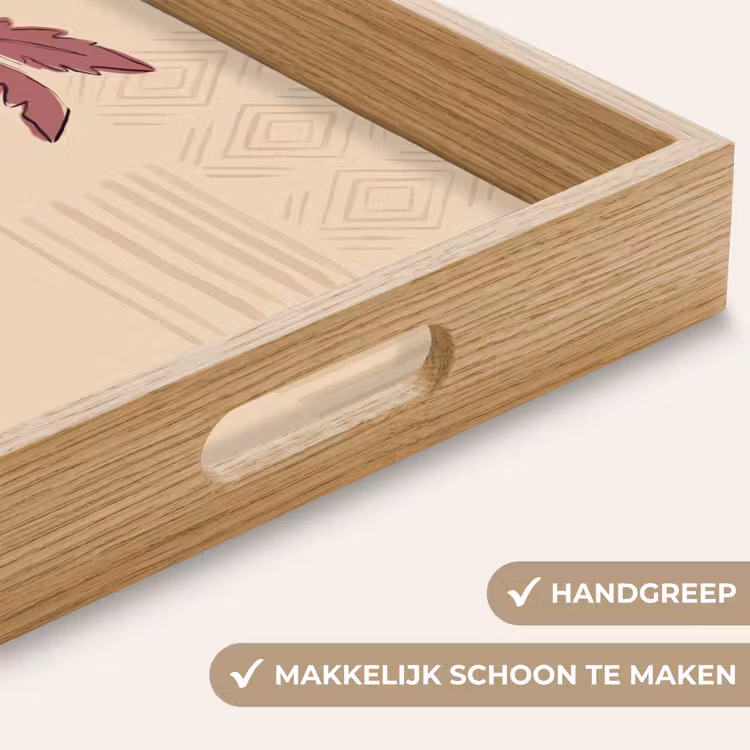 Dienblad - Vaas - Geruit - Planten - Modern - Paars — 5
