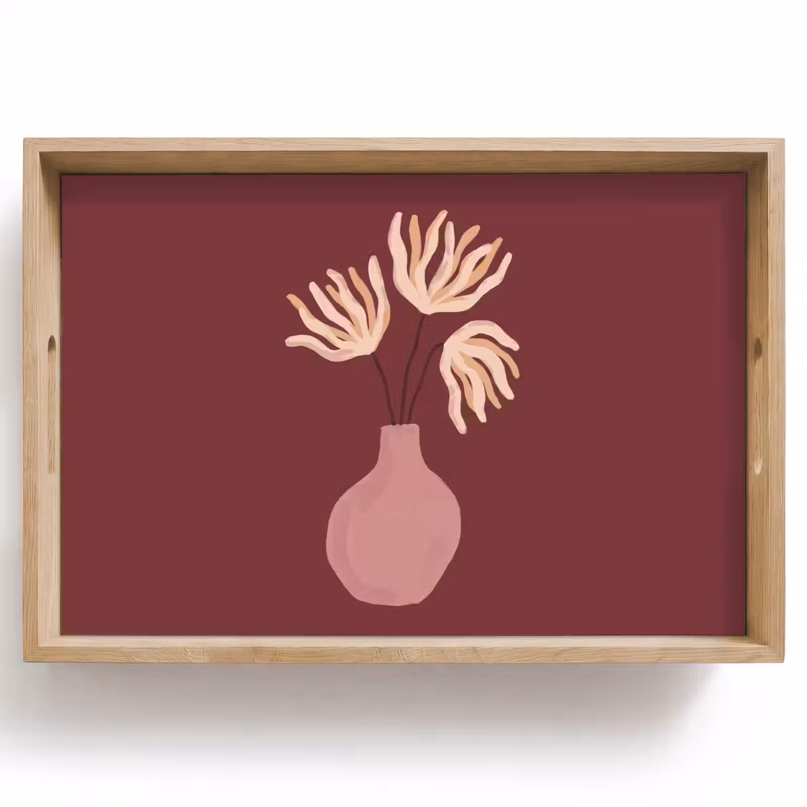 Dienblad - Bloemen - Vaas - Abstract - Modern - Aardetinten — 1