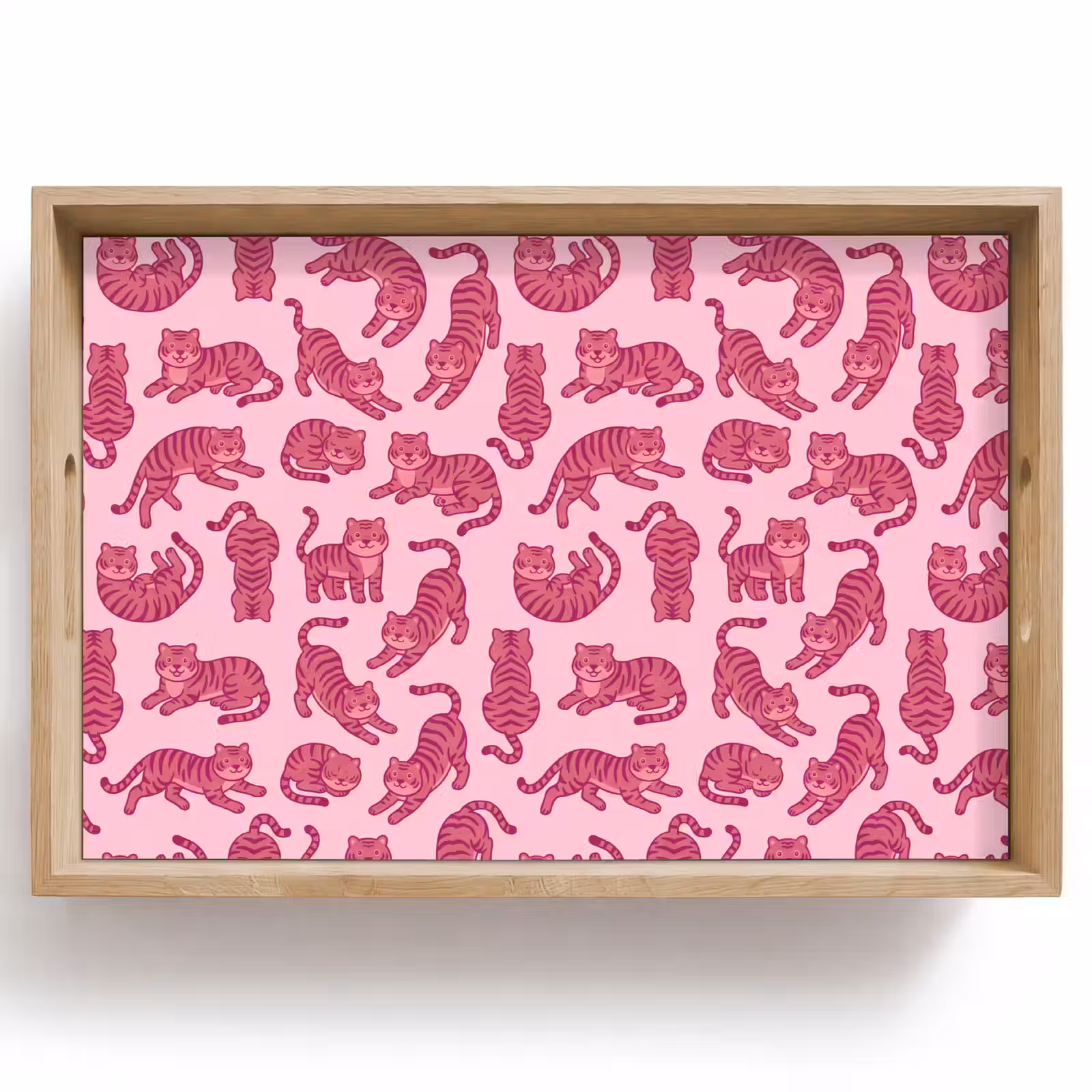 Dienblad - Dieren - Patroon - Roze - Speels - Cartoon — 1