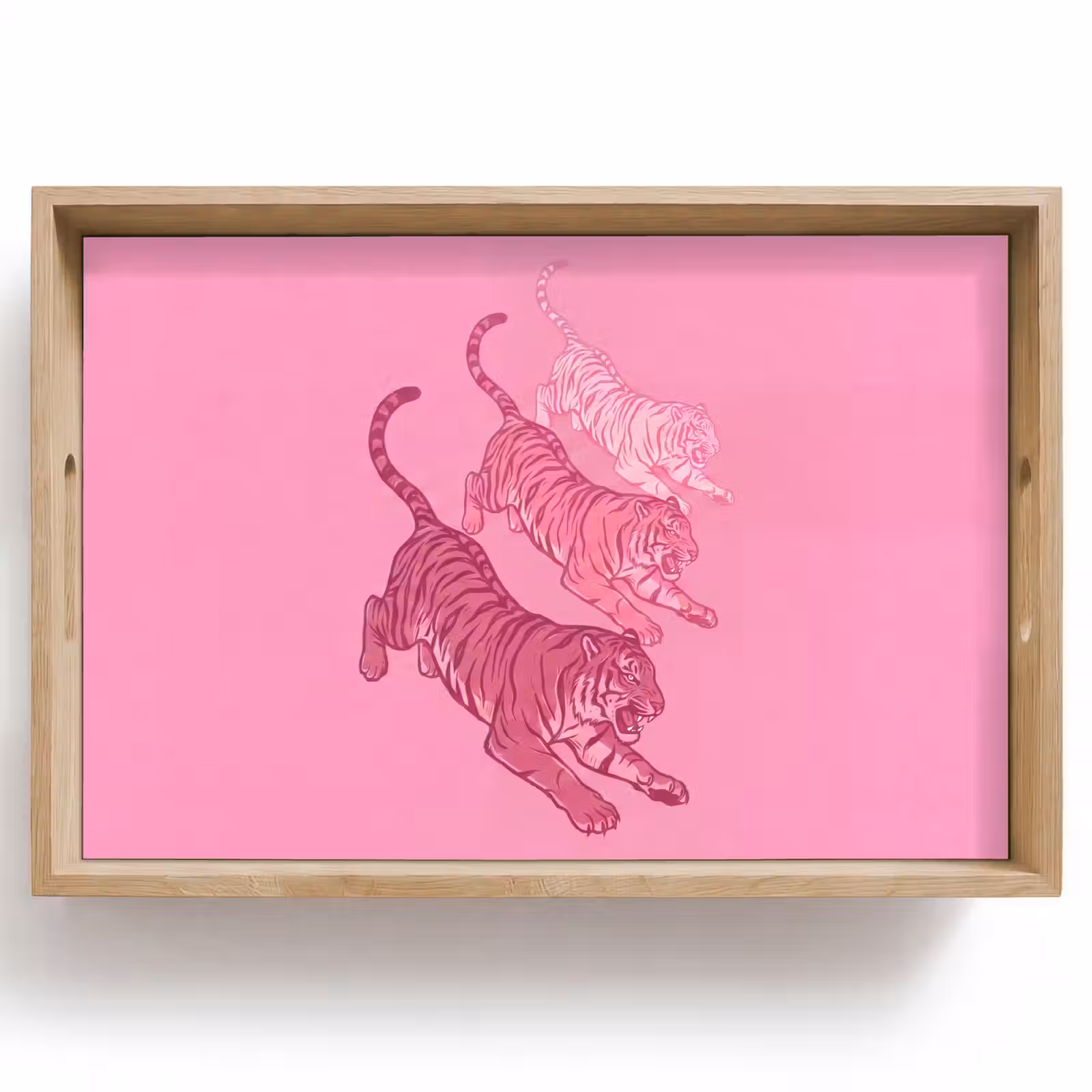 Dienblad - Kat - Springend - Dieren - Roze - Modern — 1