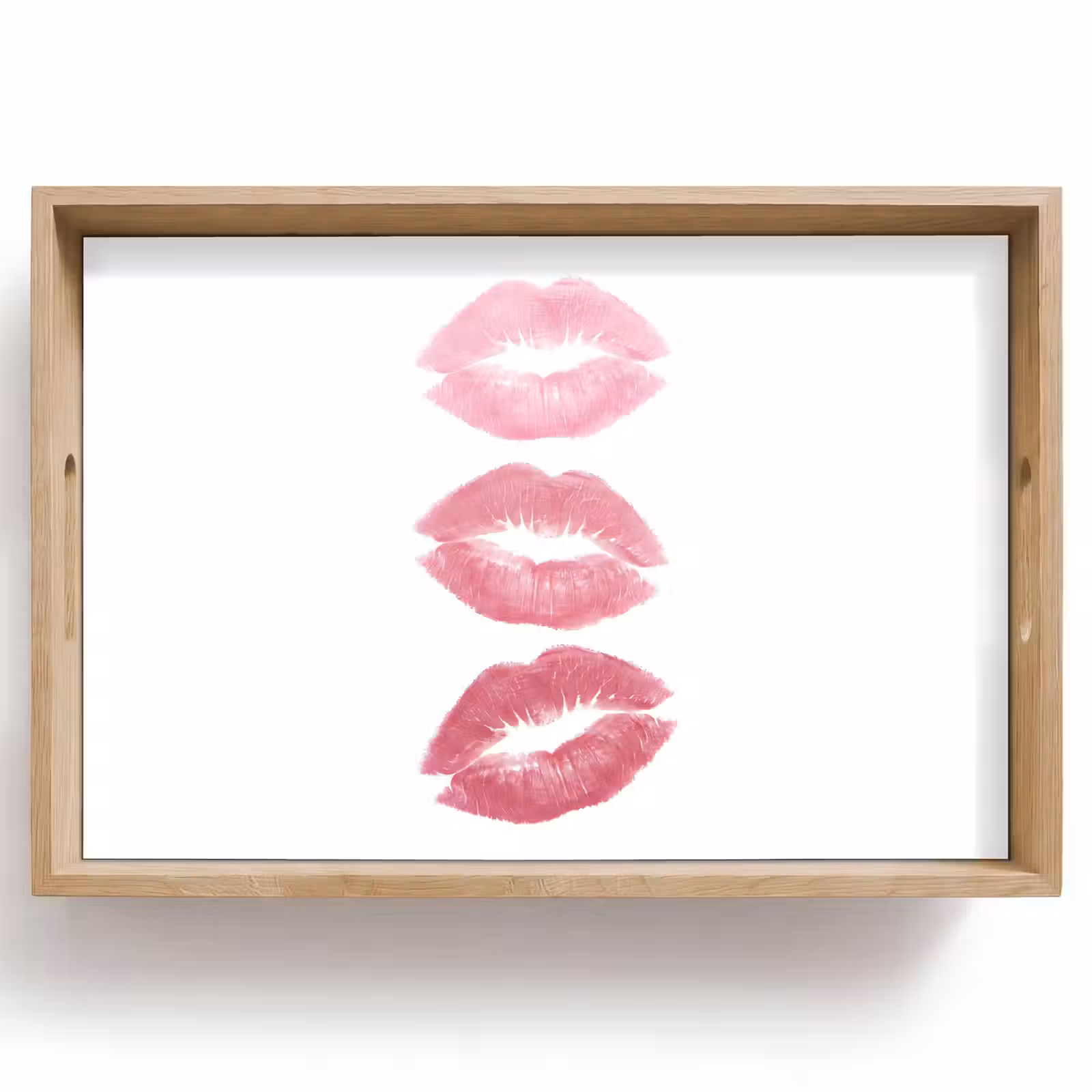 Dienblad - Lippen - Kusafdruk - Roze - Modern - Abstract — 1