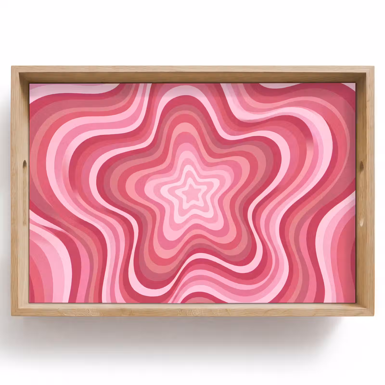 Dienblad - Ster - Golvend - Abstract - Roze — 1