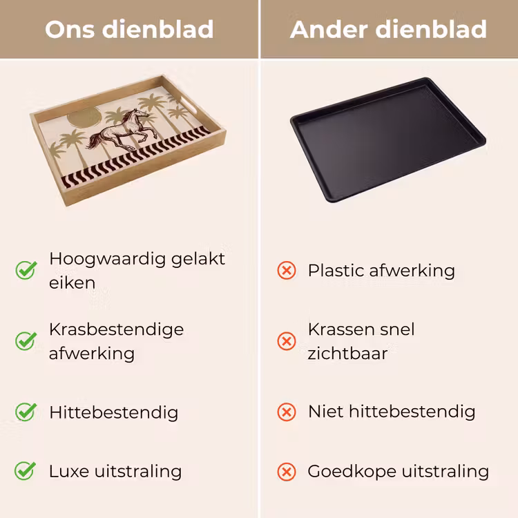 Dienblad - Paard - Galopperend - Woestijn - Illustratie — 3