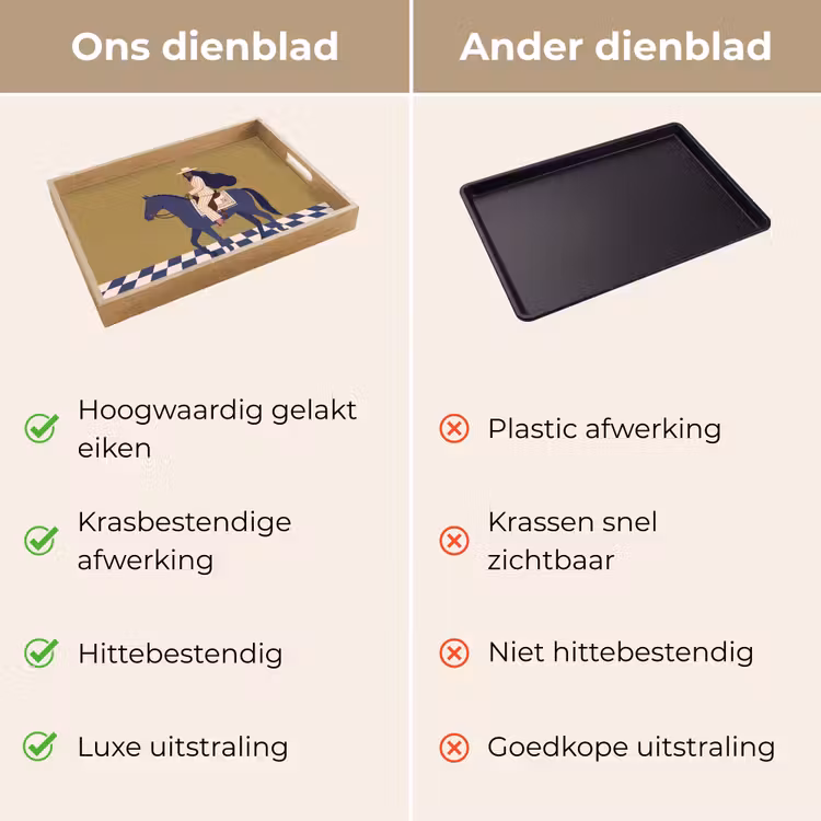 Dienblad - Vrouw - Paard - Rijden - Modern - Abstract — 3