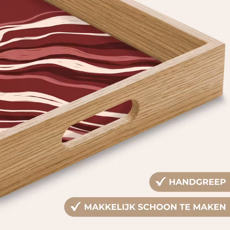 Dienblad - Zeepaardje - Golven - Zeeleven - Abstract - Oranje — 5