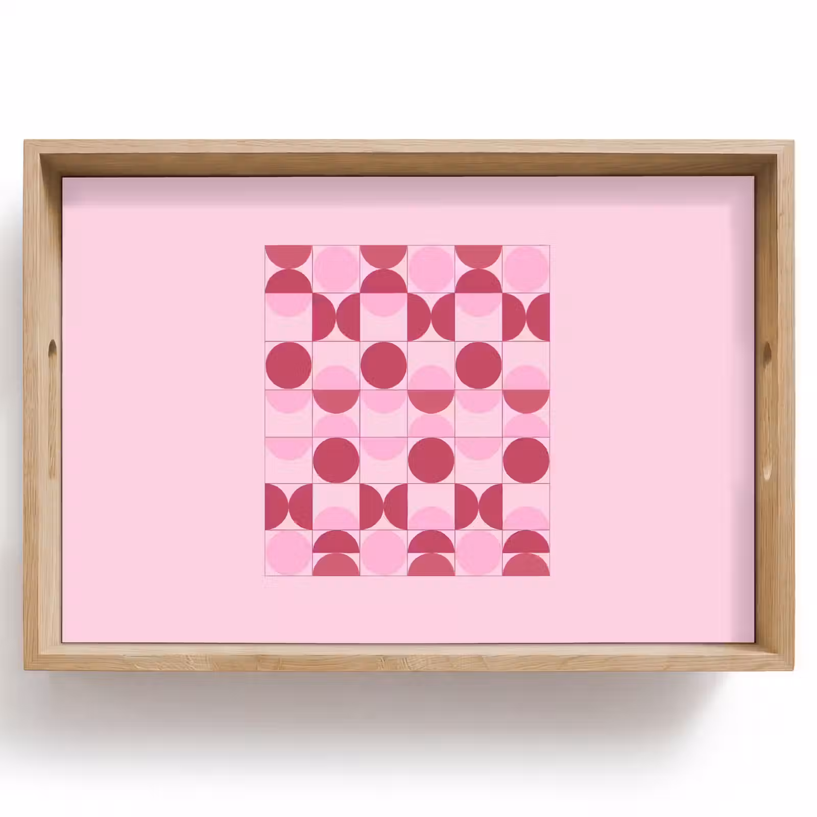 Dienblad - Abstract - Geometrisch - Cirkels - Roze - Modern — 1