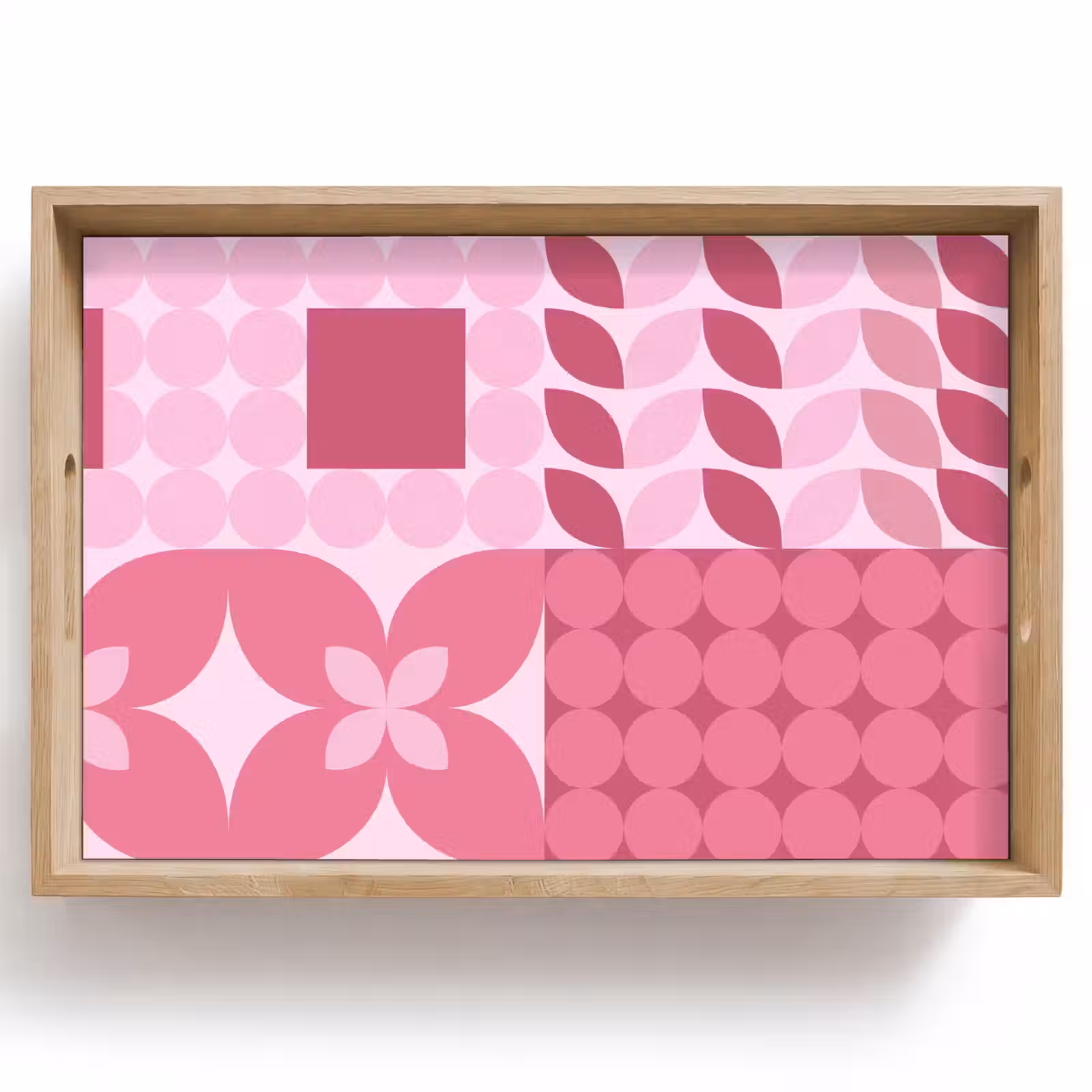 Dienblad - Abstract - Geometrisch - Patroon - Modern - Roze — 1