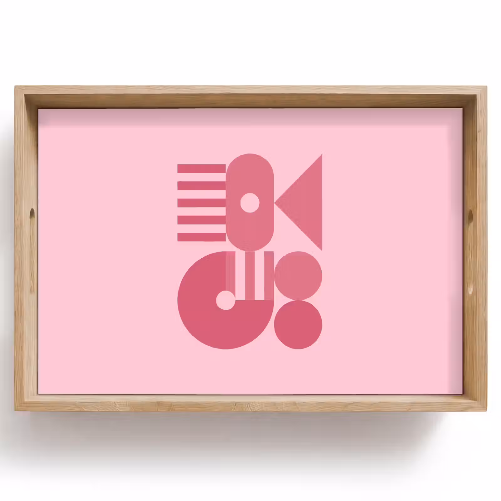 Dienblad - Abstract - Geometrisch - Vormen - Roze — 1