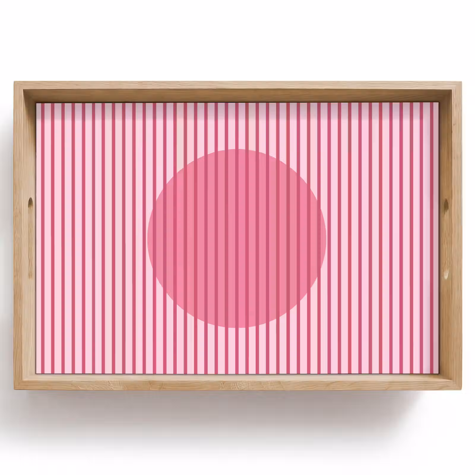 Dienblad - Abstract - Strepen - Ovaal - Roze - Modern — 1