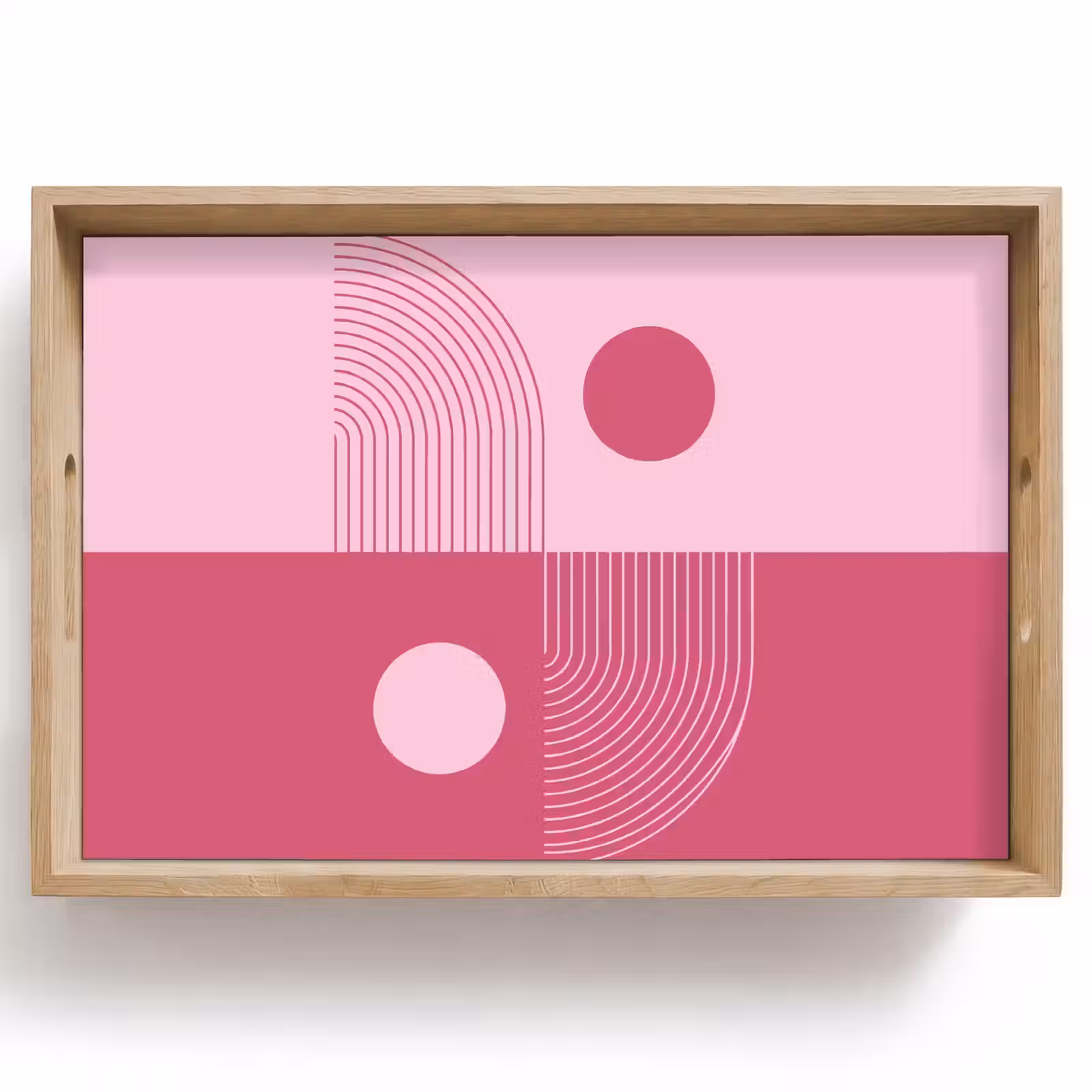 Dienblad - Geometrie - Patroon - Abstract - Roze - Modern — 1