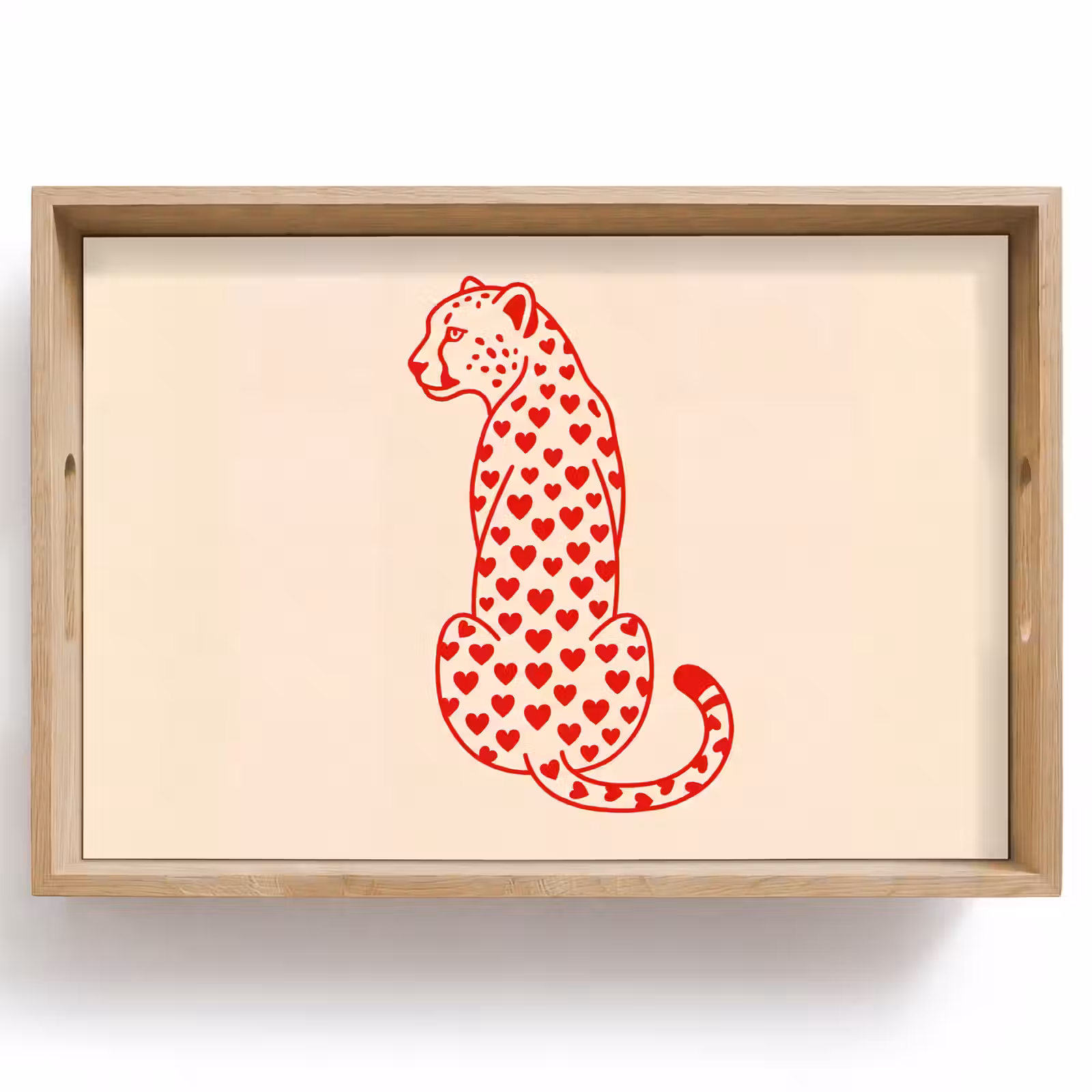 Dienblad - Kat - Harten - Dieren - Modern - Rood — 1
