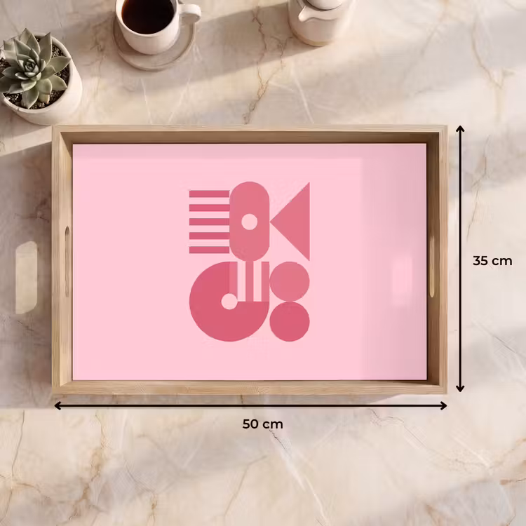 Dienblad - Abstract - Geometrisch - Vormen - Roze — 9