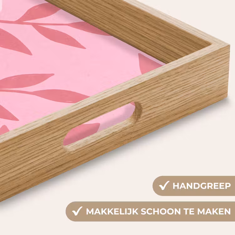 Dienblad - Bloemen - Abstract - Modern - Roze - Natuur — 5