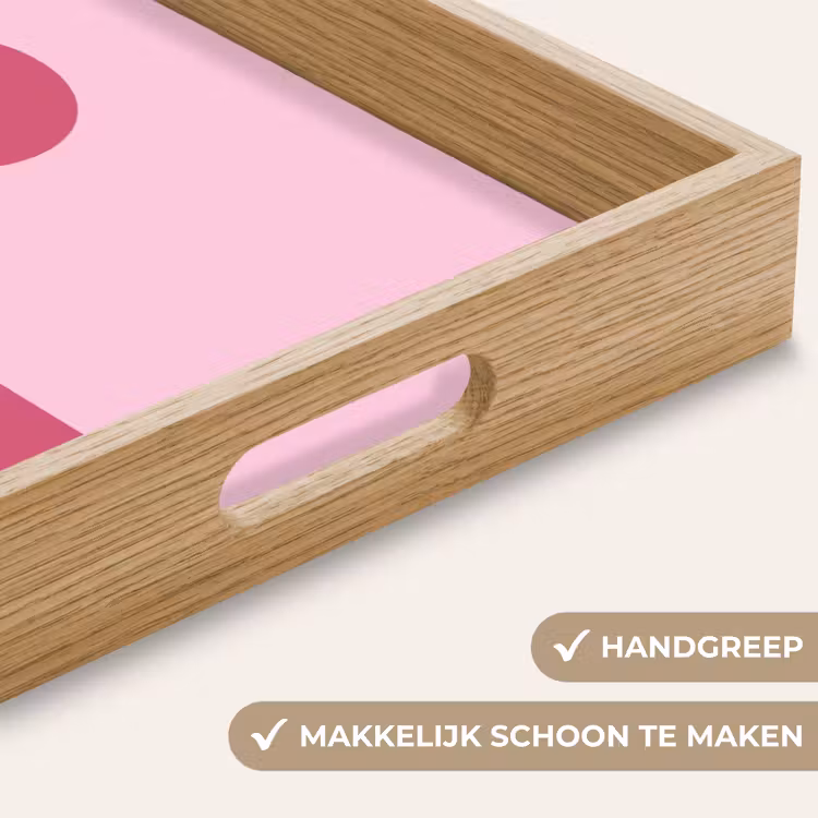 Dienblad - Geometrie - Patroon - Abstract - Roze - Modern — 5