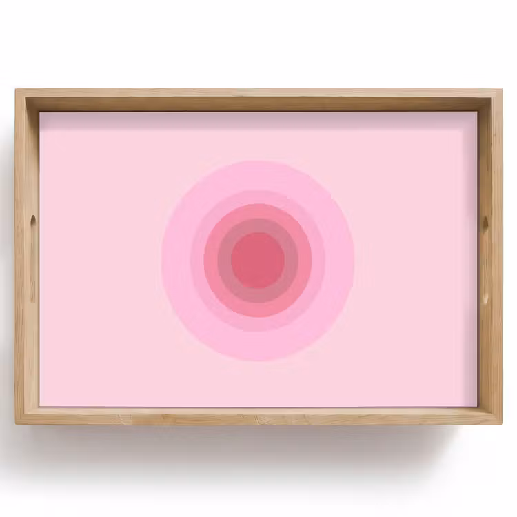 Dienblad - Patroon - Cirkels - Abstract - Roze - Modern — 1