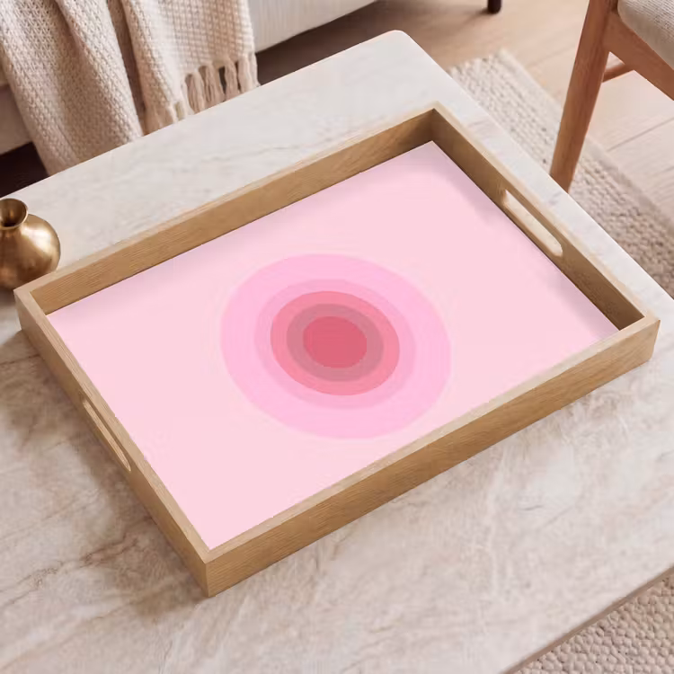 Dienblad - Patroon - Cirkels - Abstract - Roze - Modern — 2