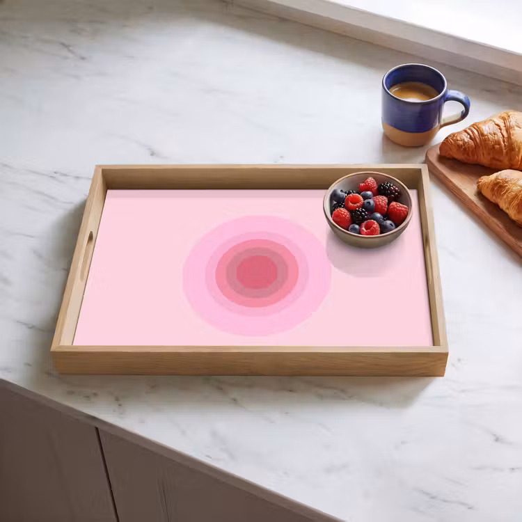 Dienblad - Patroon - Cirkels - Abstract - Roze - Modern — 4