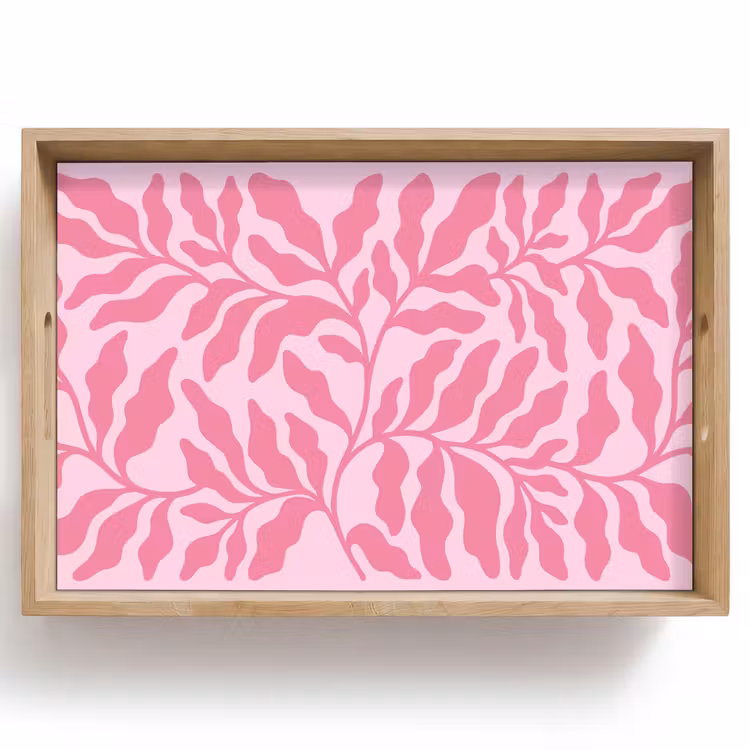 Dienblad - Planten - Organisch - Abstract - Modern - Roze — 1