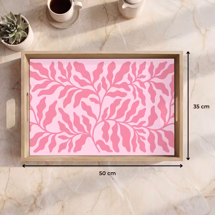 Dienblad - Planten - Organisch - Abstract - Modern - Roze — 9