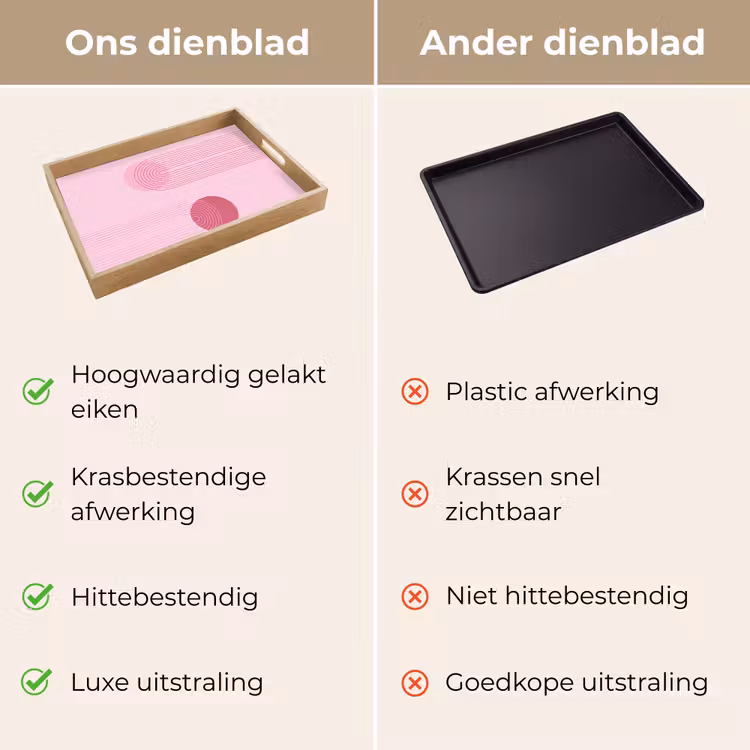 Dienblad - Vormen - Lijnen - Minimalistisch - Roze — 3