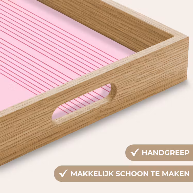 Dienblad - Vormen - Lijnen - Minimalistisch - Roze — 5