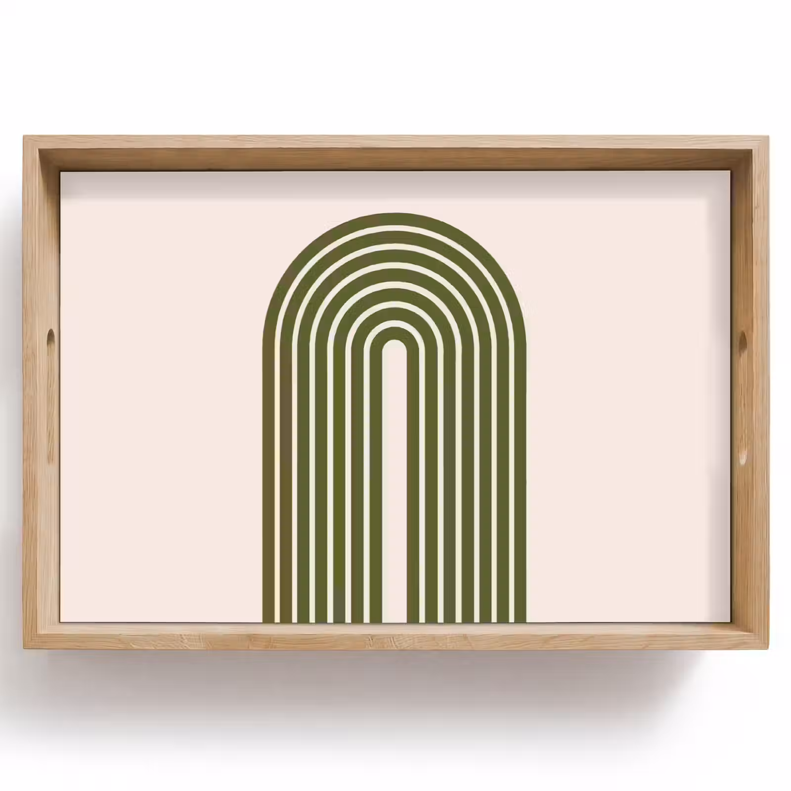 Dienblad - Abstract - Bogen - Modern - Groen - Kunst — 1