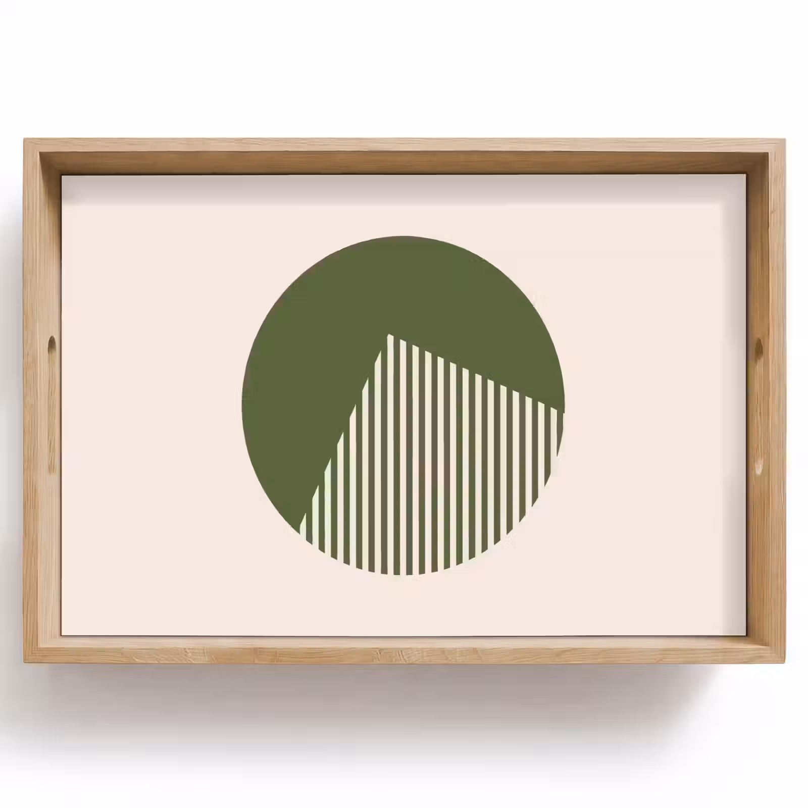 Dienblad - Cirkel - Strepen - Geometrisch - Abstract - Groen — 1