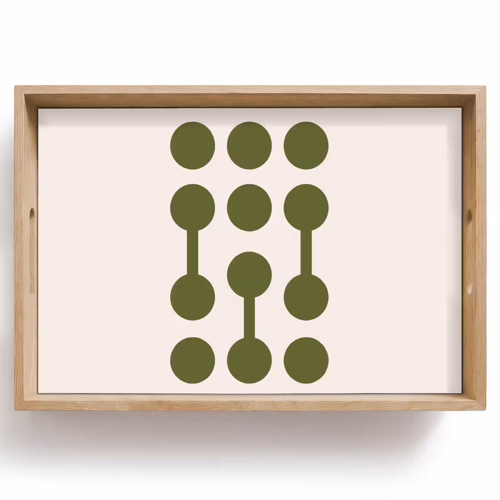 Dienblad - Cirkels - Geometrisch - Abstract - Modern - Groen — 1