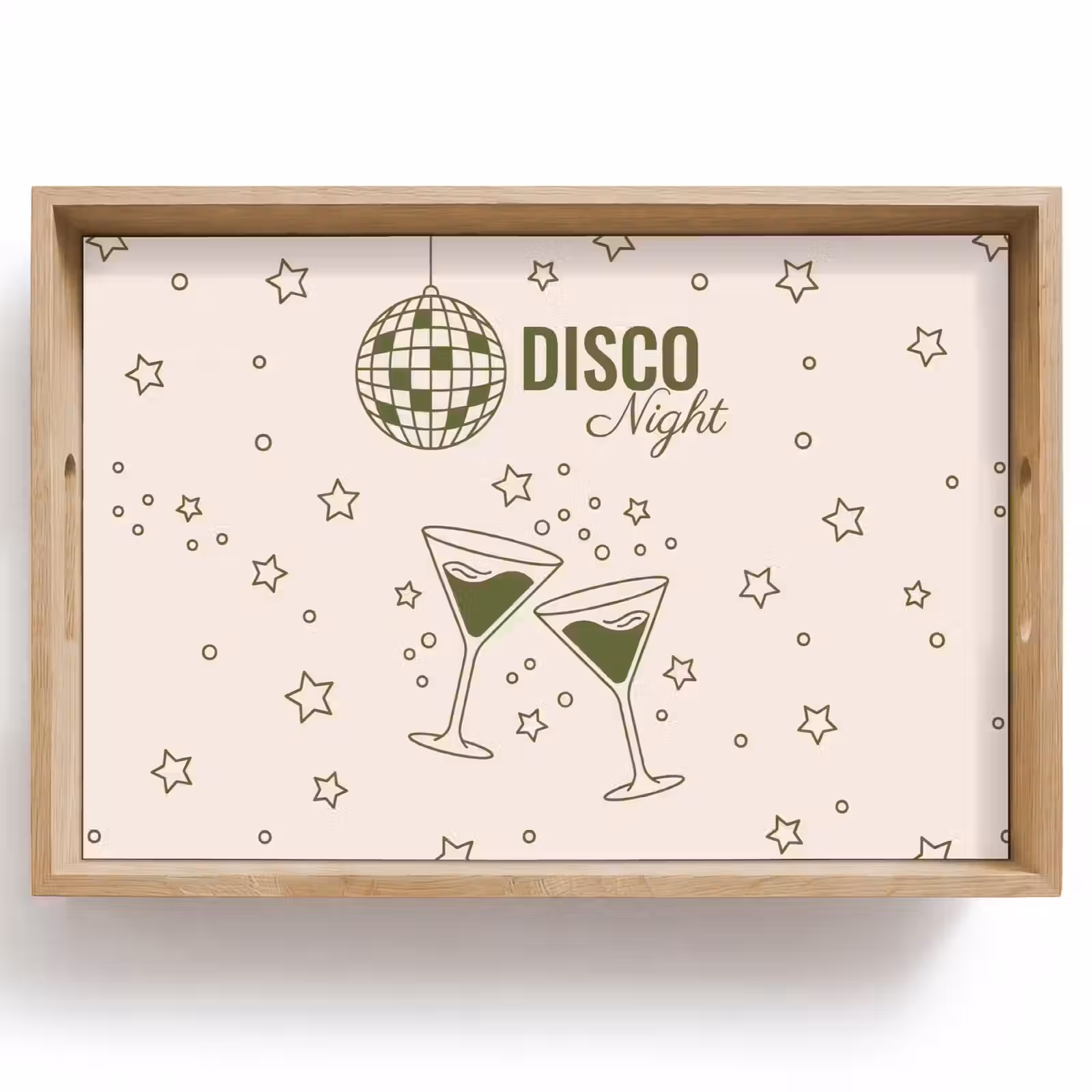 Dienblad - Feest - Disco - Drank - Illustratie - Groen — 1