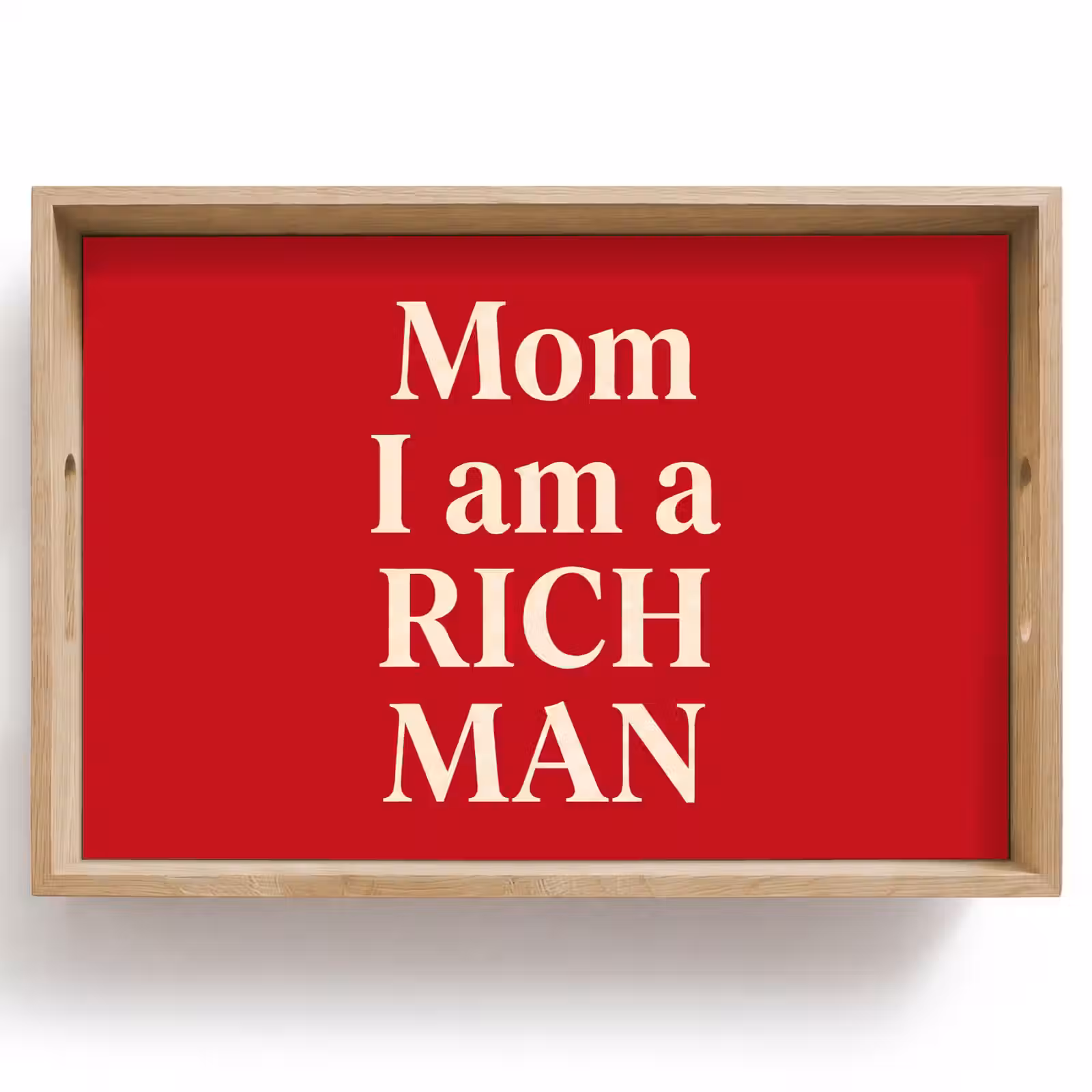 Dienblad - Tekst - Rijkdom - Motivatie - Rood - Modern — 1