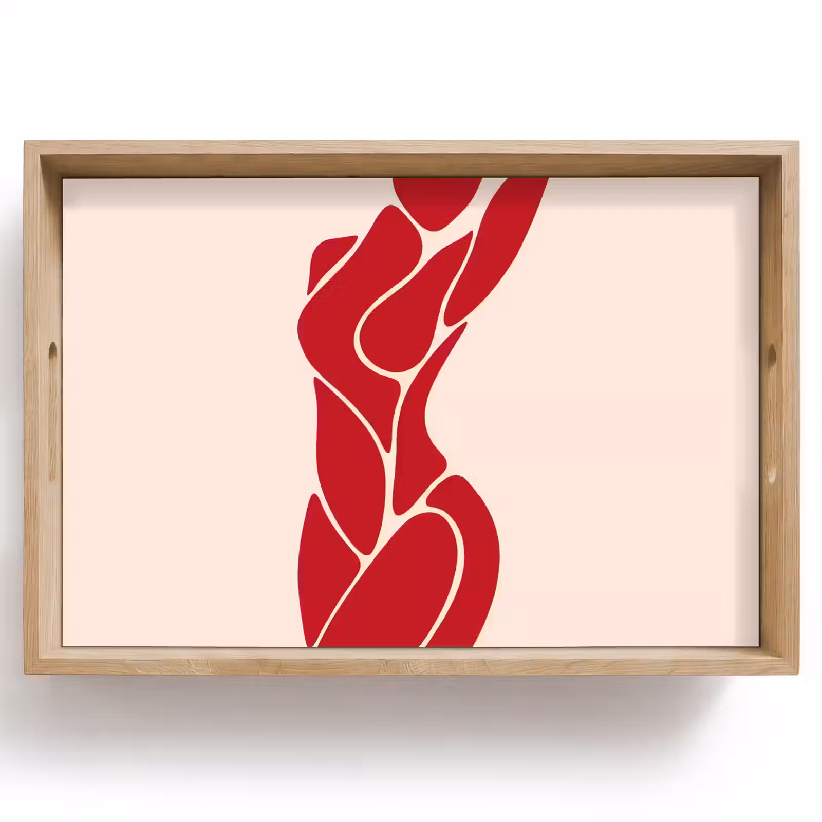 Dienblad - Vrouw - Figuur - Abstract - Modern - Rood — 1