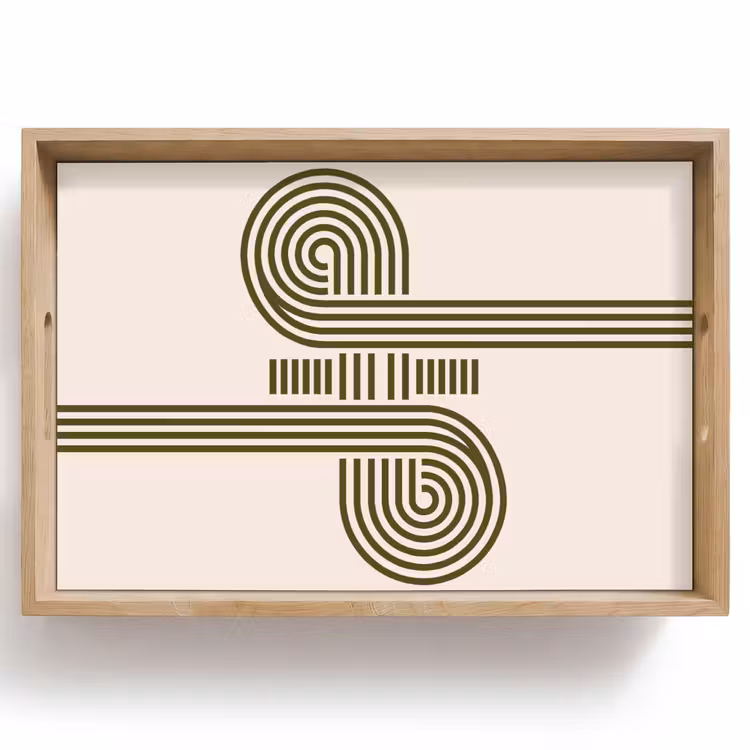Dienblad - Abstract - Vormen - Modern - Groen — 1