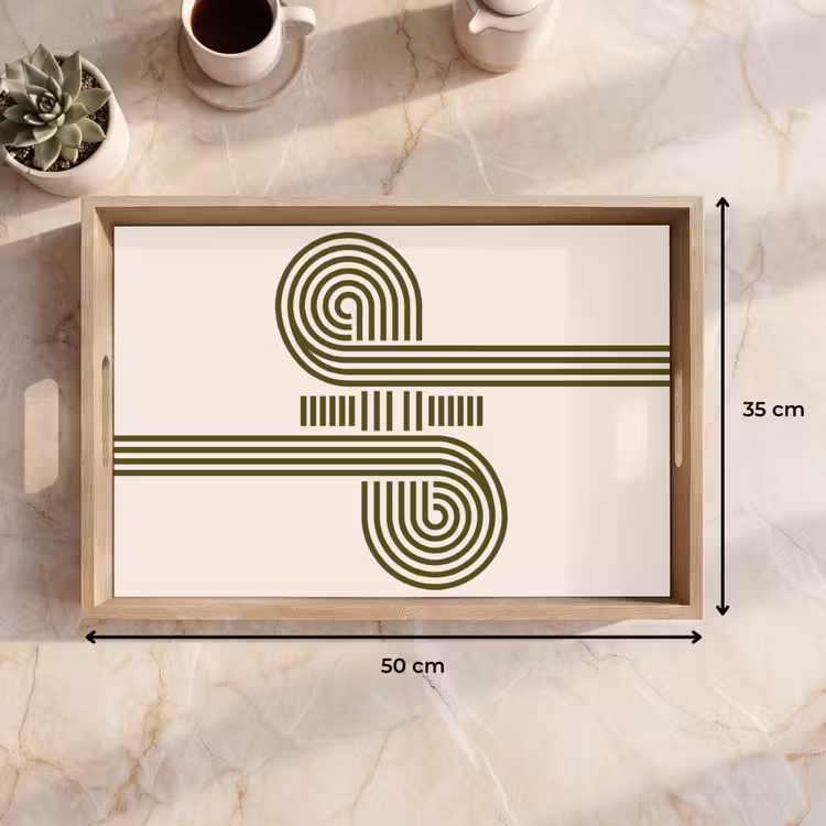 Dienblad - Abstract - Vormen - Modern - Groen — 9