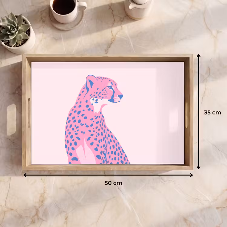 Dienblad - Dieren - Profiel - Abstract - Roze - Blauw — 9