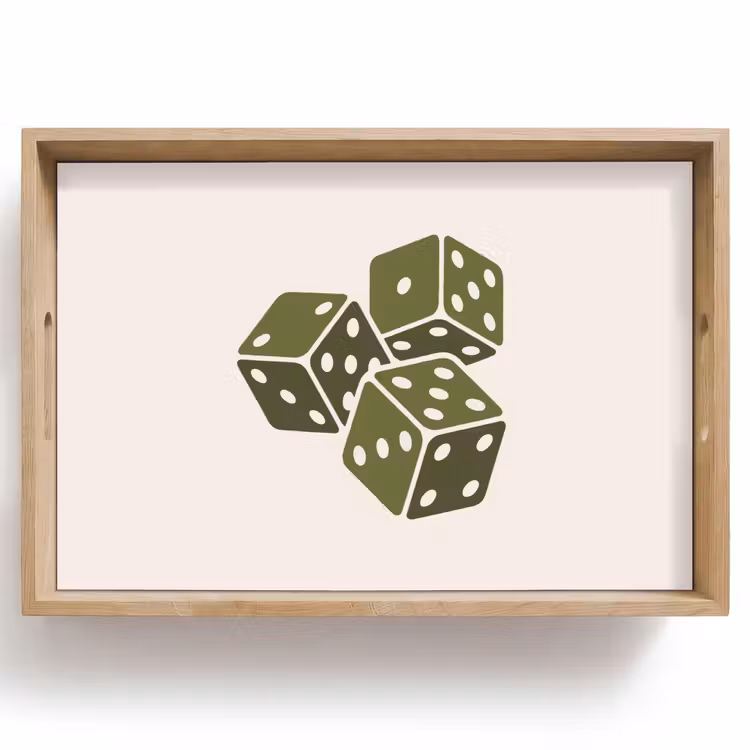 Dienblad - Dobbelsteen - Spel - Groen - Abstract — 1