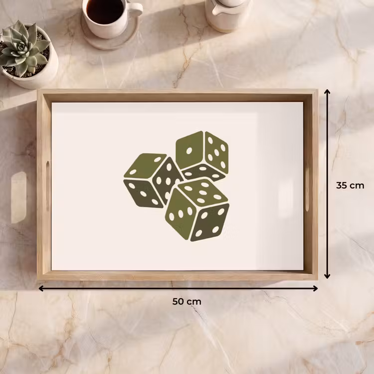 Dienblad - Dobbelsteen - Spel - Groen - Abstract — 9